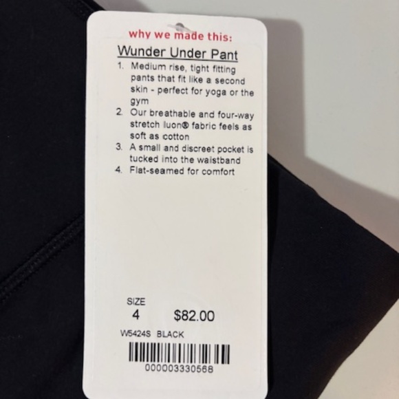 Lululemon Wunder Under Pant Black - Picture 2 of 3